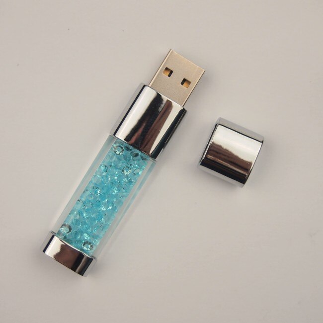 Pendrive USB Cristal e LED Criativo