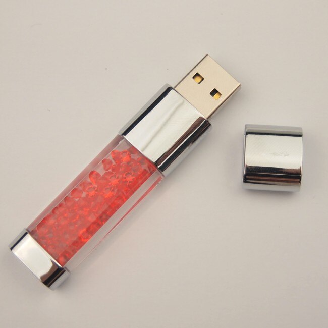 Pendrive USB Cristal e LED Criativo