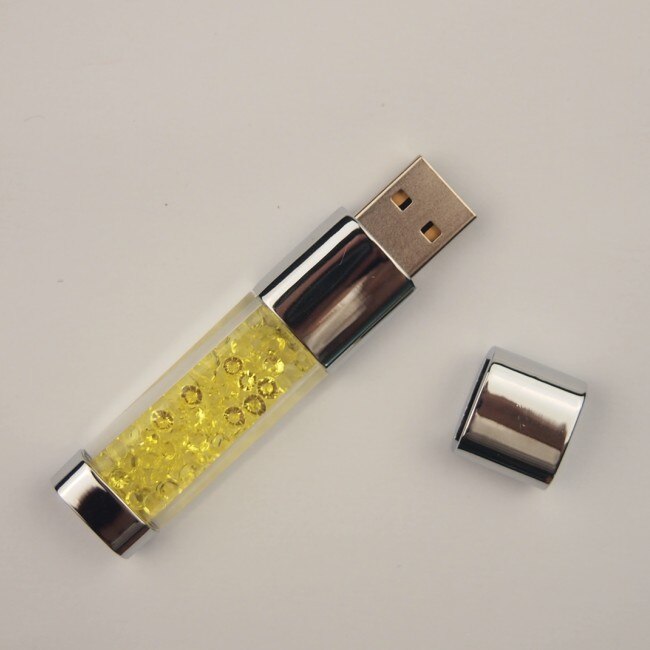 Pendrive USB Cristal e LED Criativo