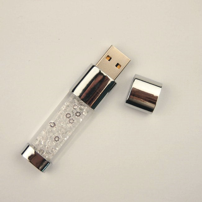 Pendrive USB Cristal e LED Criativo