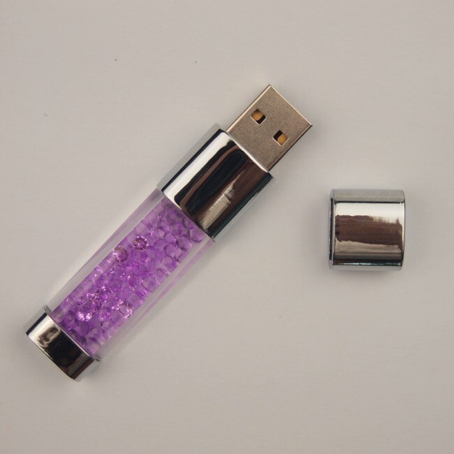 Pendrive USB Cristal e LED Criativo